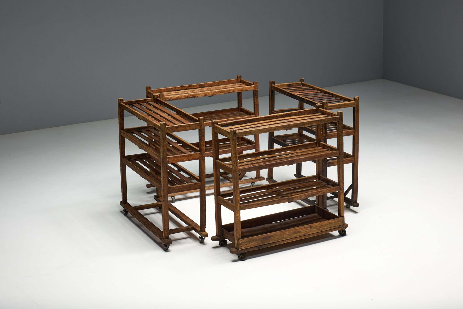 photo vinterior Folk Art Bakery Racks, France, Early 20th Century