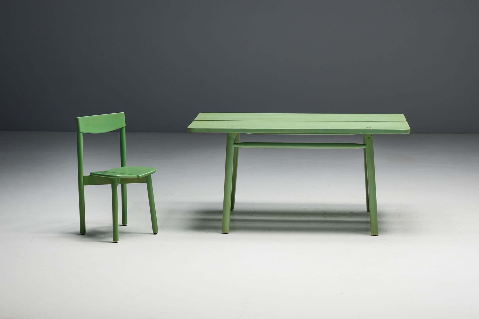 Green "Coffee Bean" Dining Set By Pierre Gautier Delaye, France, 1965 photo buy