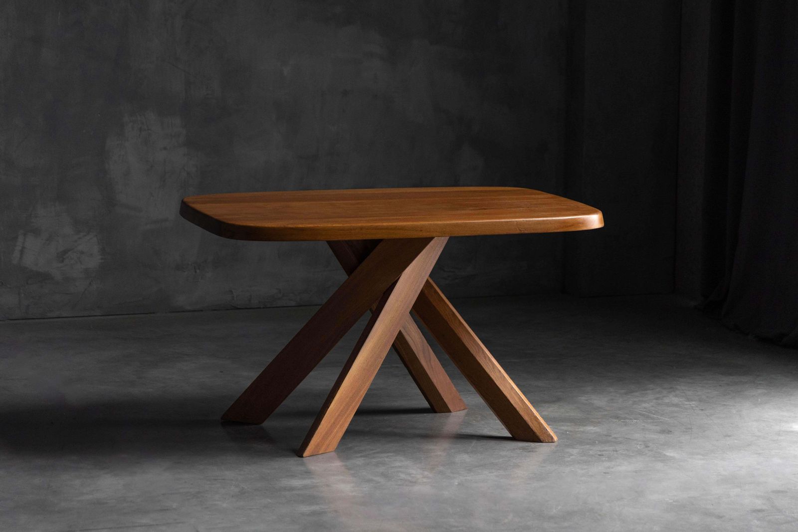 T35a Dining Table By Pierre Chapo, France, 1970s photo vintage