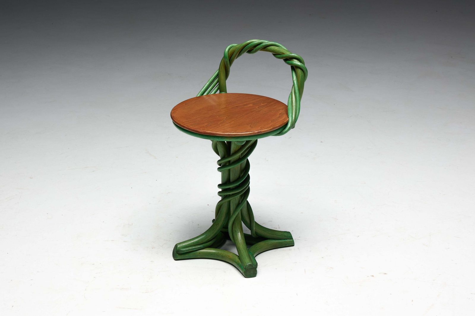 photo vintage Whimsical Vine Twist Stools, France, Late 20th Century