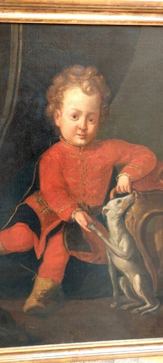 Oil Painting On Canvas, Portrait Of A Young Nobleman, 18th Century photo furniture