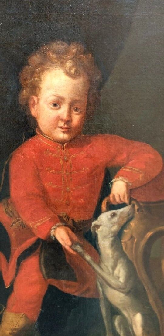 Oil Painting On Canvas, Portrait Of A Young Nobleman, 18th Century photo for sale