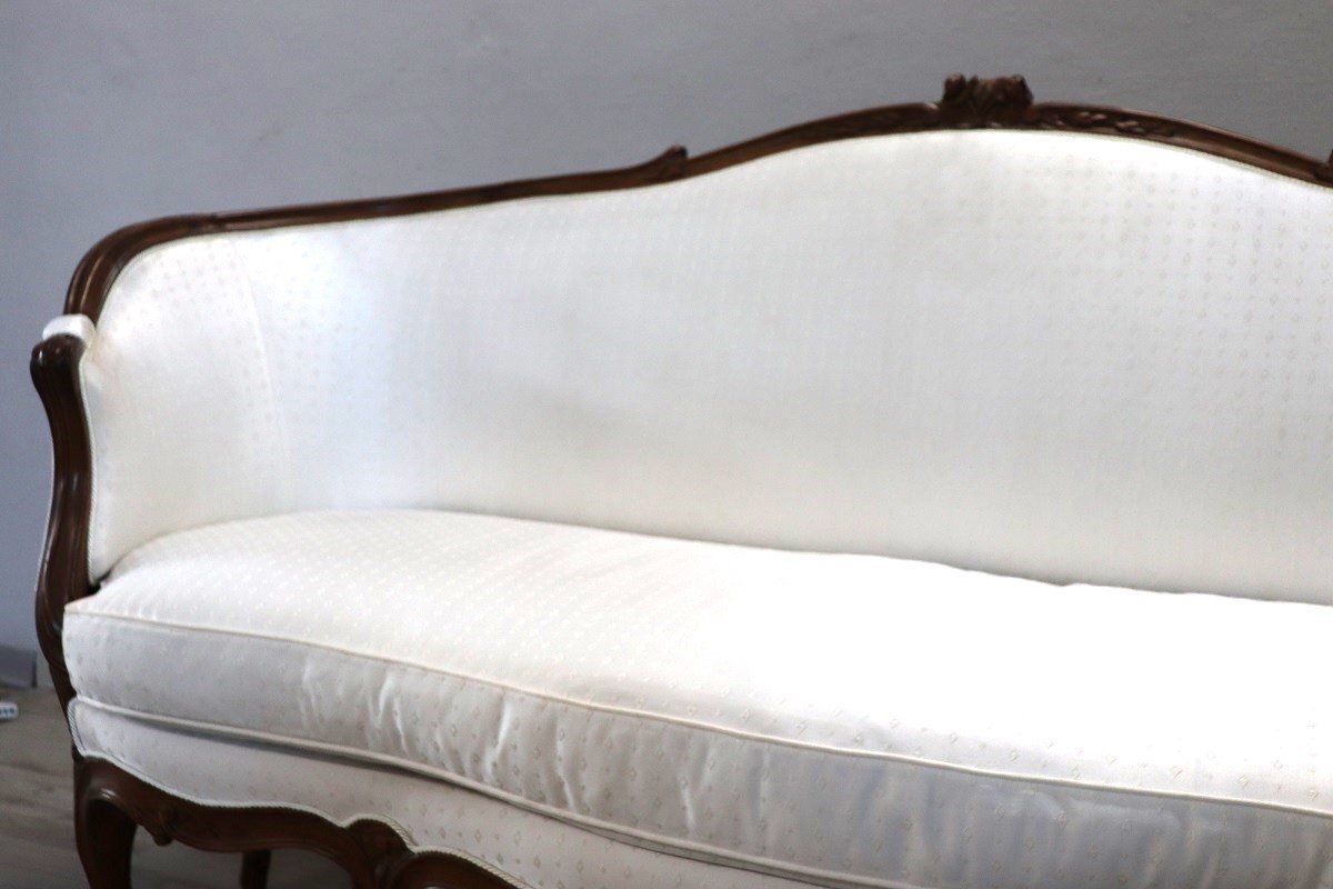 Antique Walnut Sofa, Late 1800s photo for sale