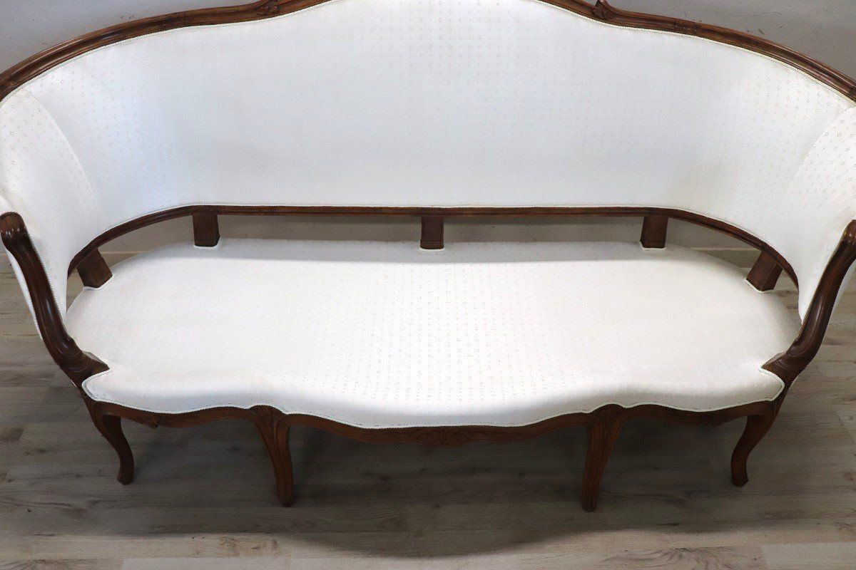 Antique Walnut Sofa, Late 1800s photo vinterior