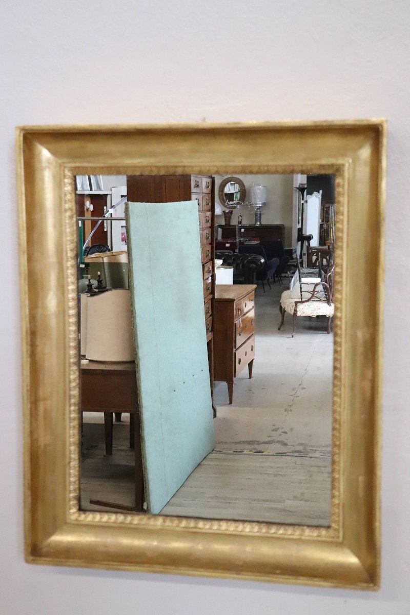 Antique Wall Mirror In Gilt Wood, 1800s photo furniture