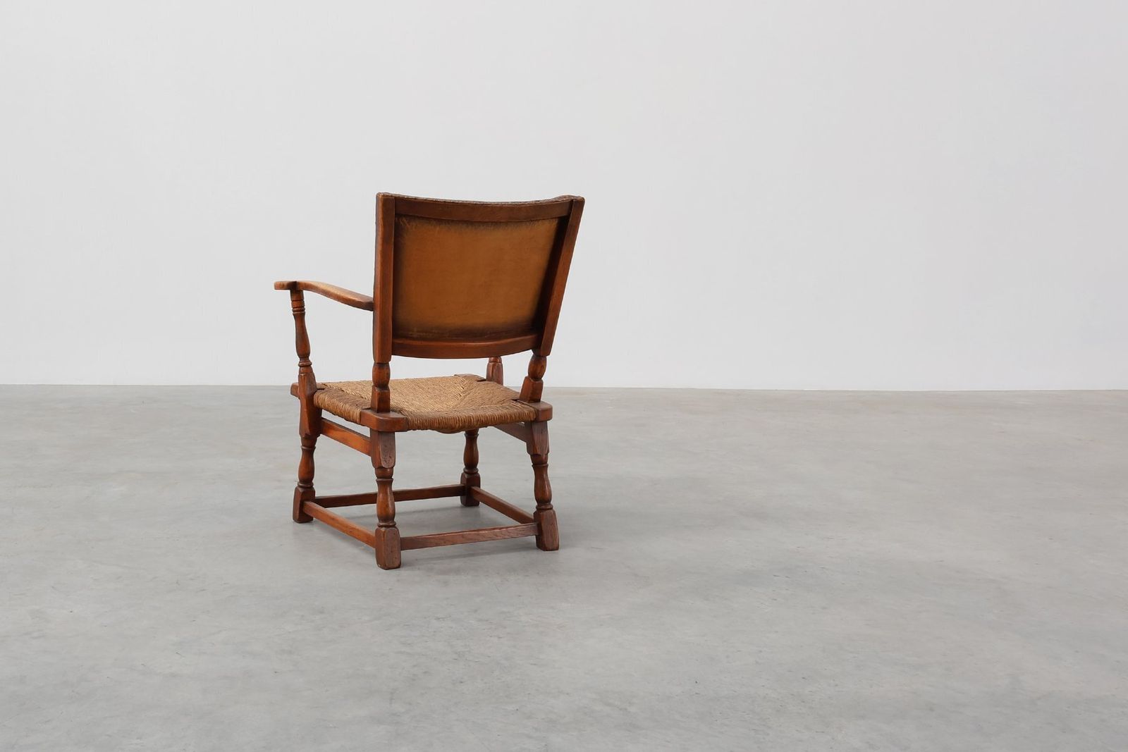 photo for sale Leather And Oak Armchair By Theo Ruth For Artifort, The Netherlands, 1940s