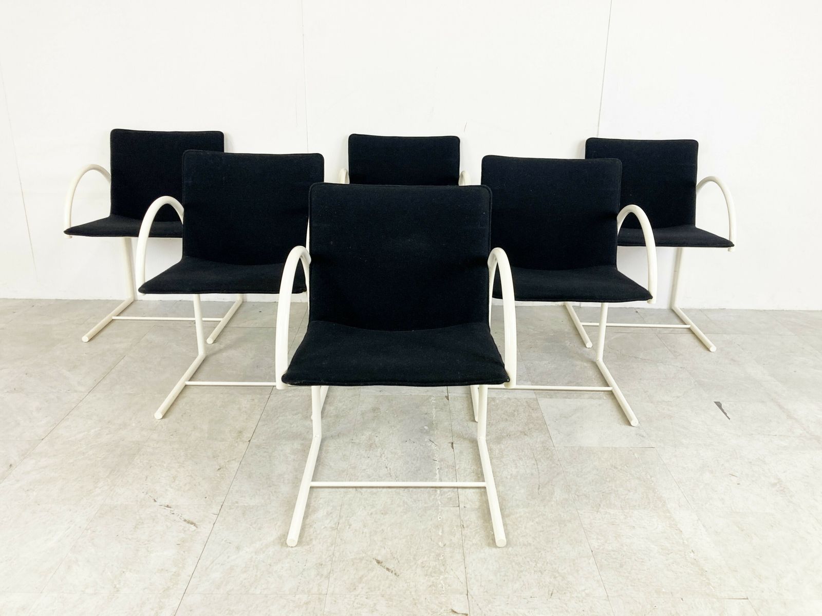 Furniture Postmodern Cirkel Dining Chairs By Metaform, 1980s, Set Of 6 photo