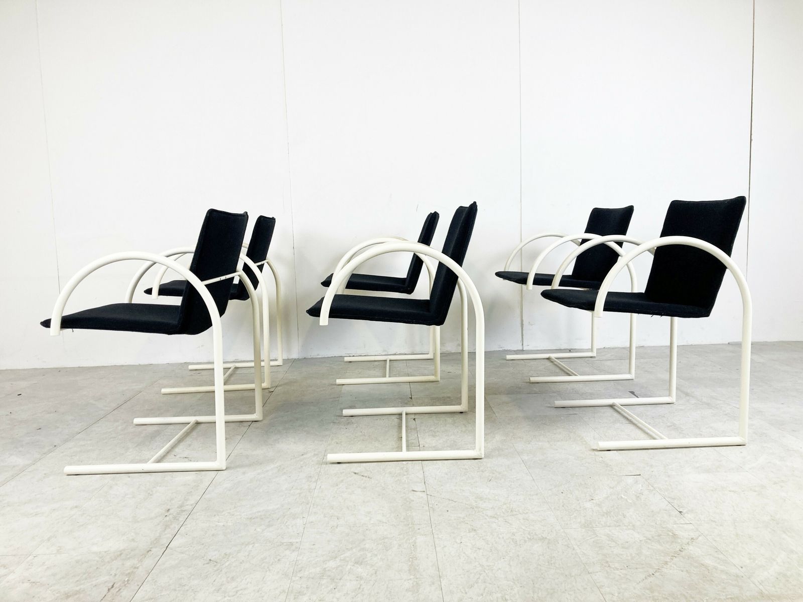 photo vinterior Postmodern Cirkel Dining Chairs By Metaform, 1980s, Set Of 6