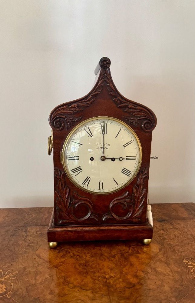 Outstanding Quality Antique Mahogany Bracket Clock photo furniture