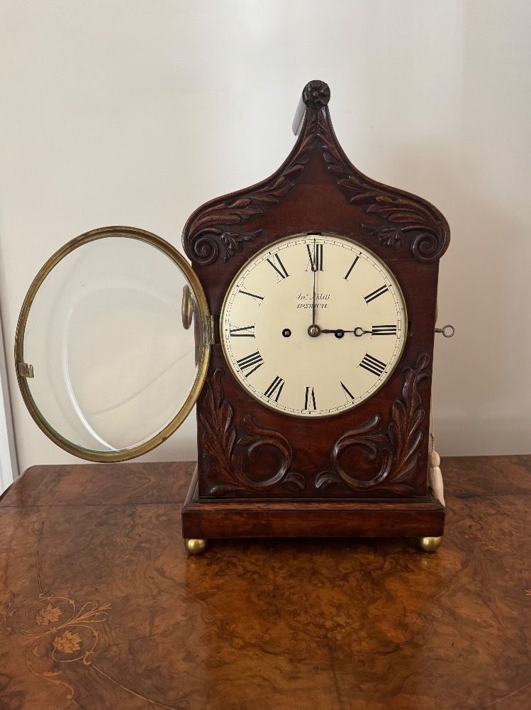 Outstanding Quality Antique Mahogany Bracket Clock photo for sale