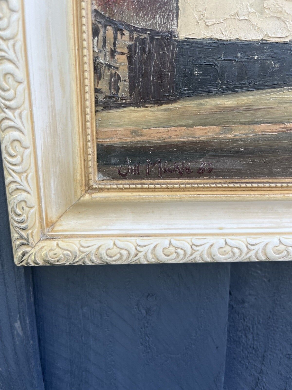 Original Jill Mickle Framed Oil Painting Womens Institute Llanfairpwll Anglesey photo for sale