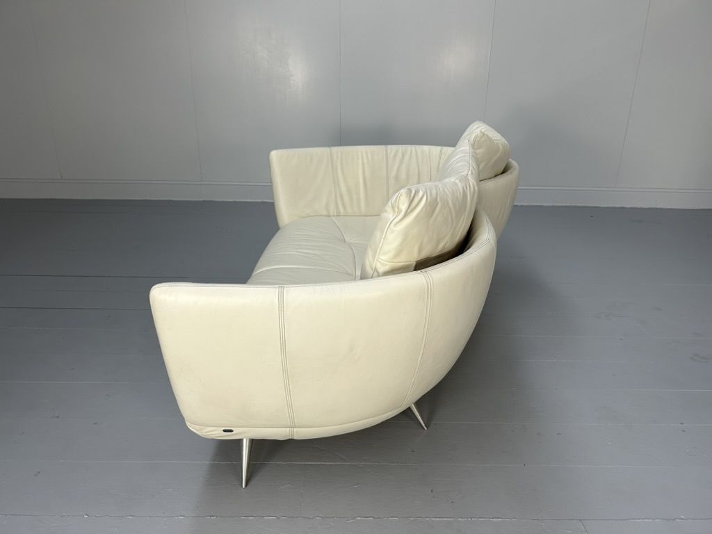 photo for sale De Sede “Ds 102 Shell” 3 Seat Sofa – In Pale Leather
