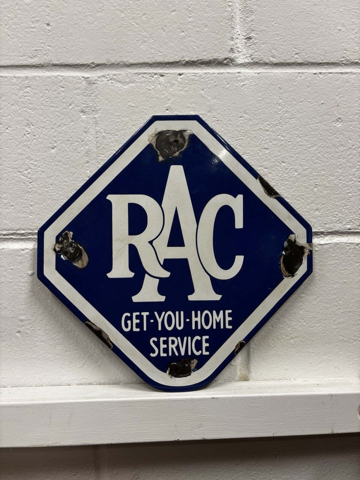 Rac Garage Advertising Enamel Sign. photo furniture