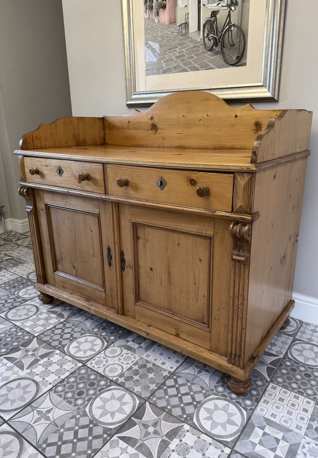 Large Antique Pine Sideboard, 1910s photo furniture