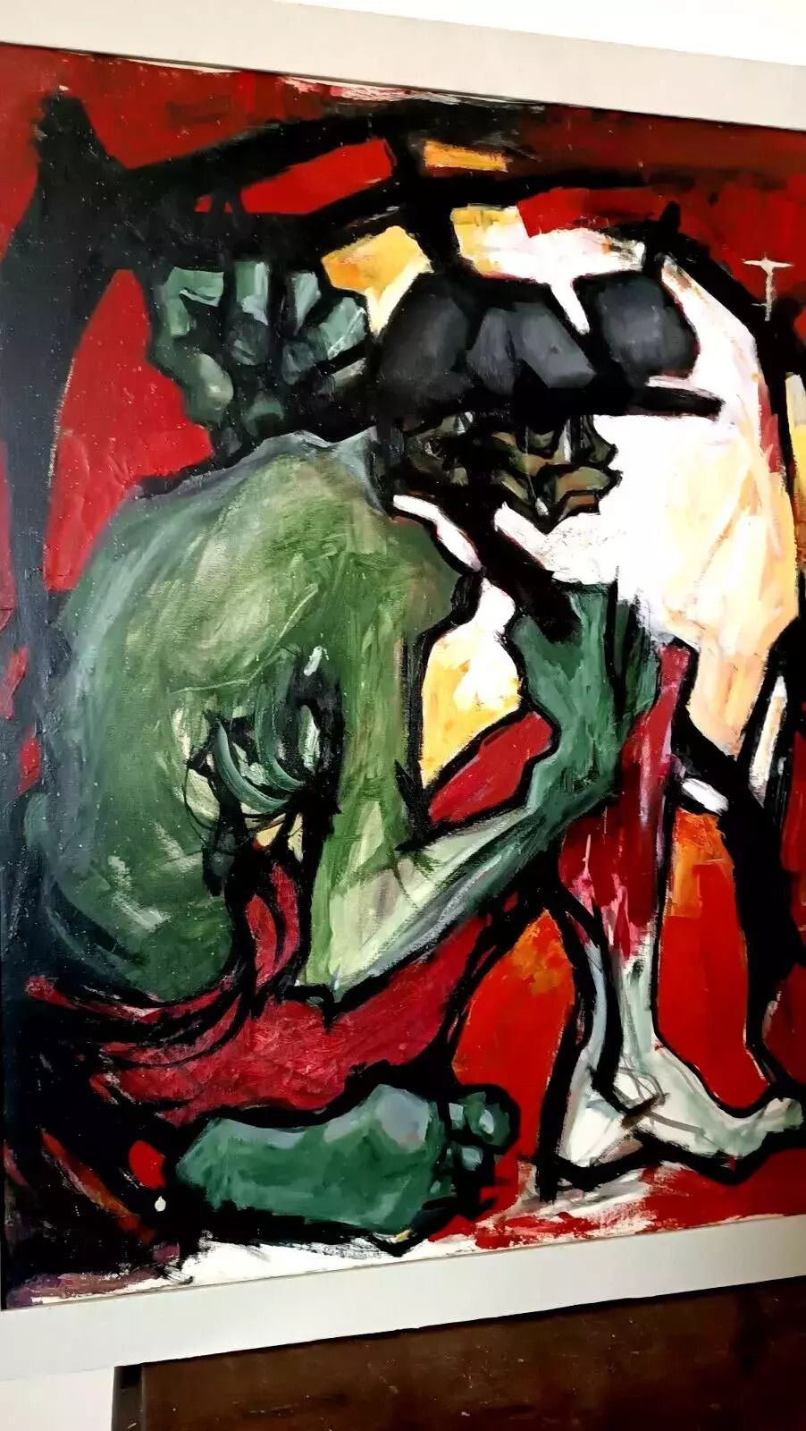 Oil Painting On Canvas Abstract Figure 70s photo Art