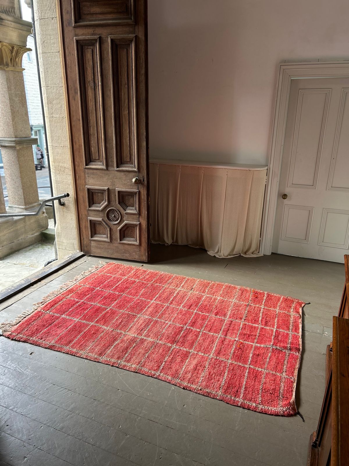 Large Rare Madder Red Moroccan Tribal Rug photo furniture