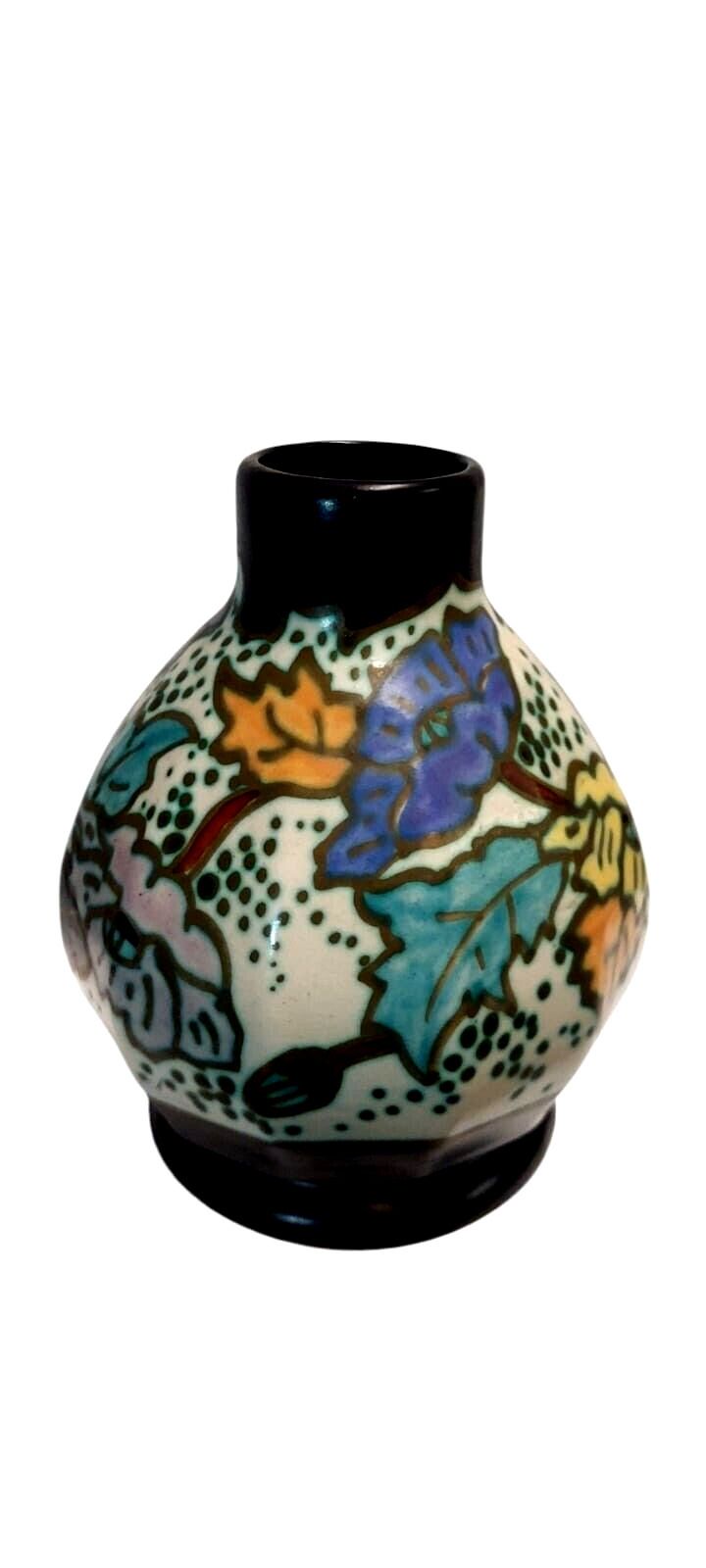Ceramic Vase Montoise Bergen, Antoine Dubois, Belgium, Art Deco 1920 1930