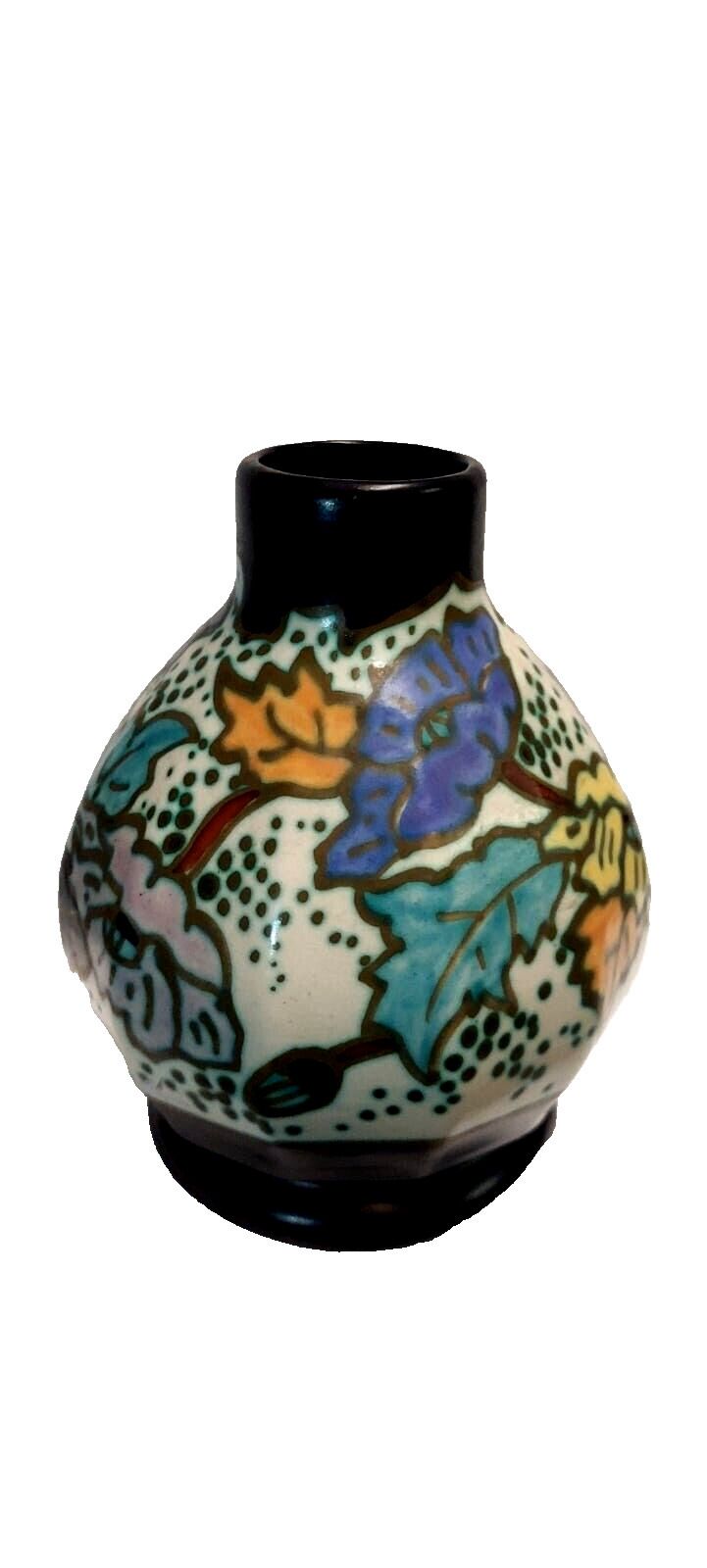 Ceramic Vase Montoise Bergen, Antoine Dubois, Belgium, Art Deco 1920 1930 photo vinterior