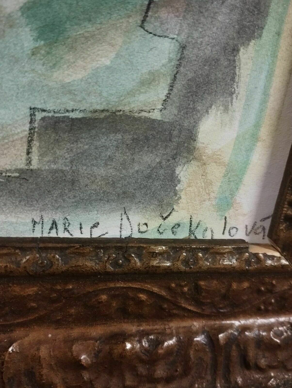 Abstract Mixed Media Painting On Paper Marie Docekalova Syslova photo 154.0