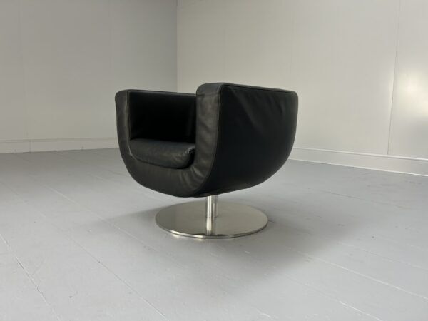 B&B Italia “Tulip” Armchair – In Black “Gamma” Leather photo furniture