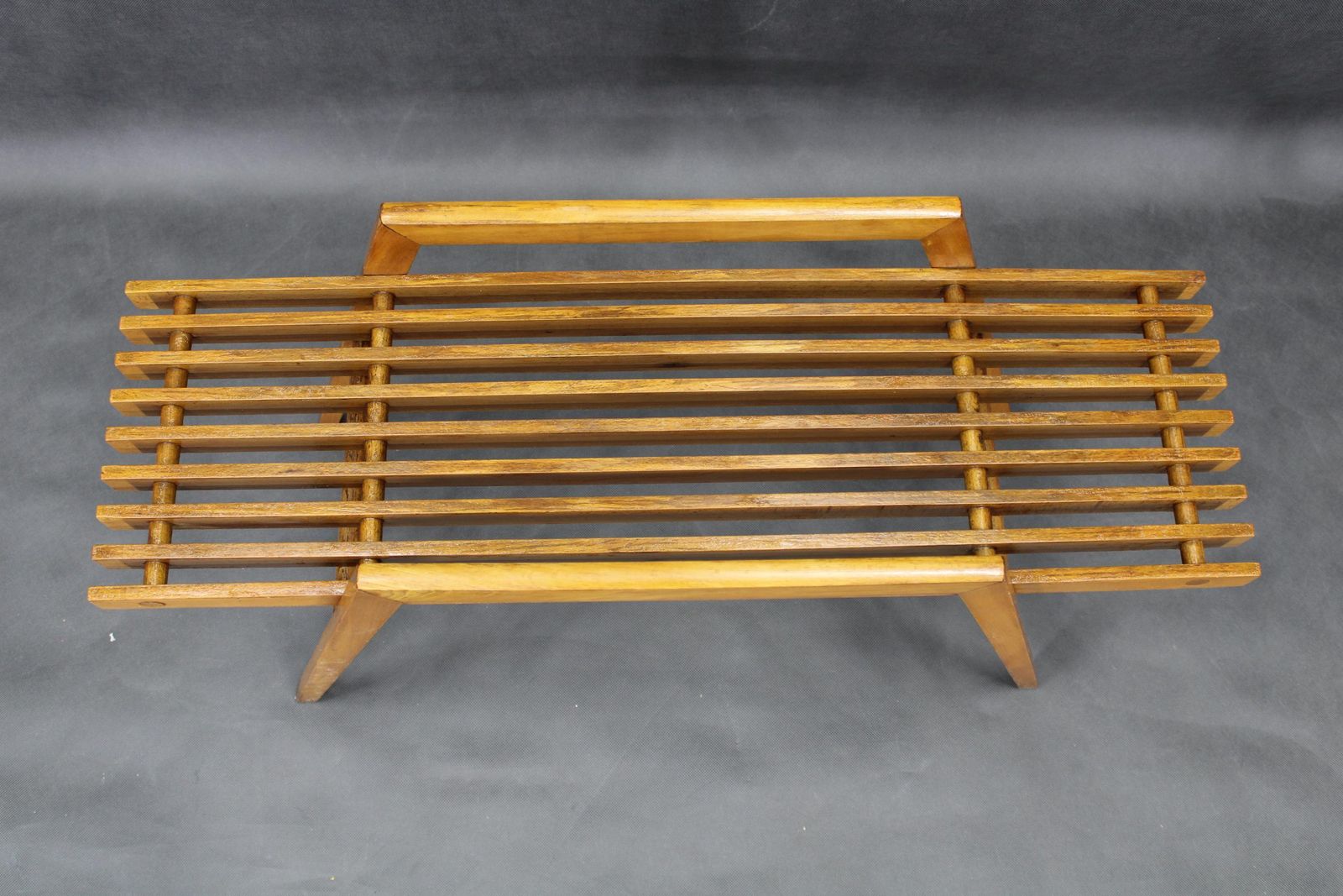 photo furniture 1960s Uluv Solid Beech Flower Stand, Czechoslovakia