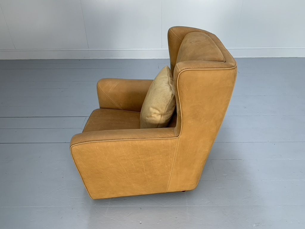 photo furniture Baxter “Bergere” Armchair & Footstool – In Suede Leather