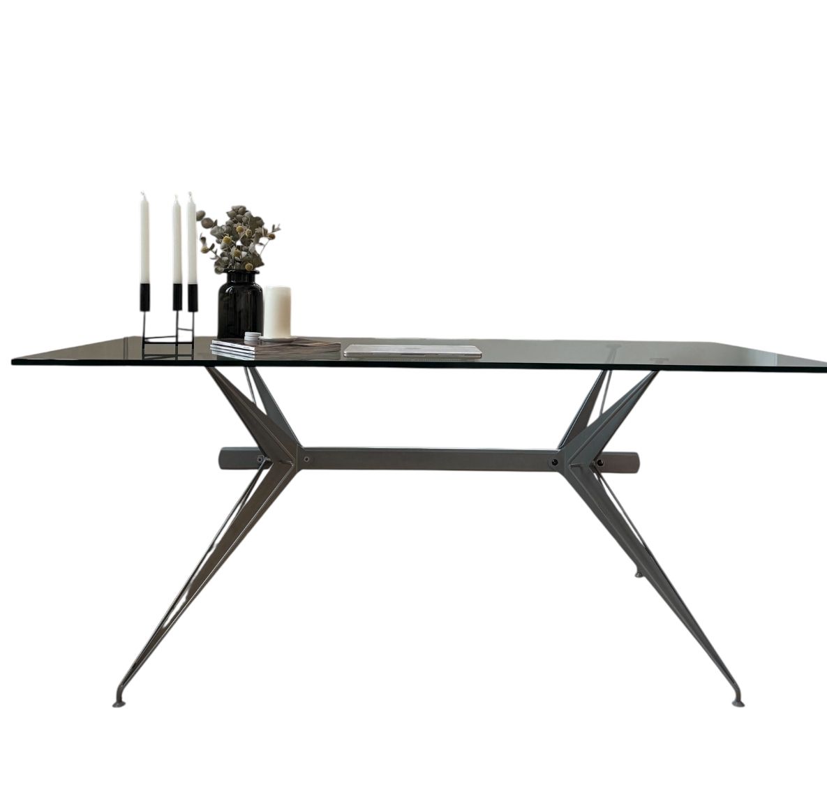 T38 Steel And Glass Dining Table By Studio Archirivolto For Fasem