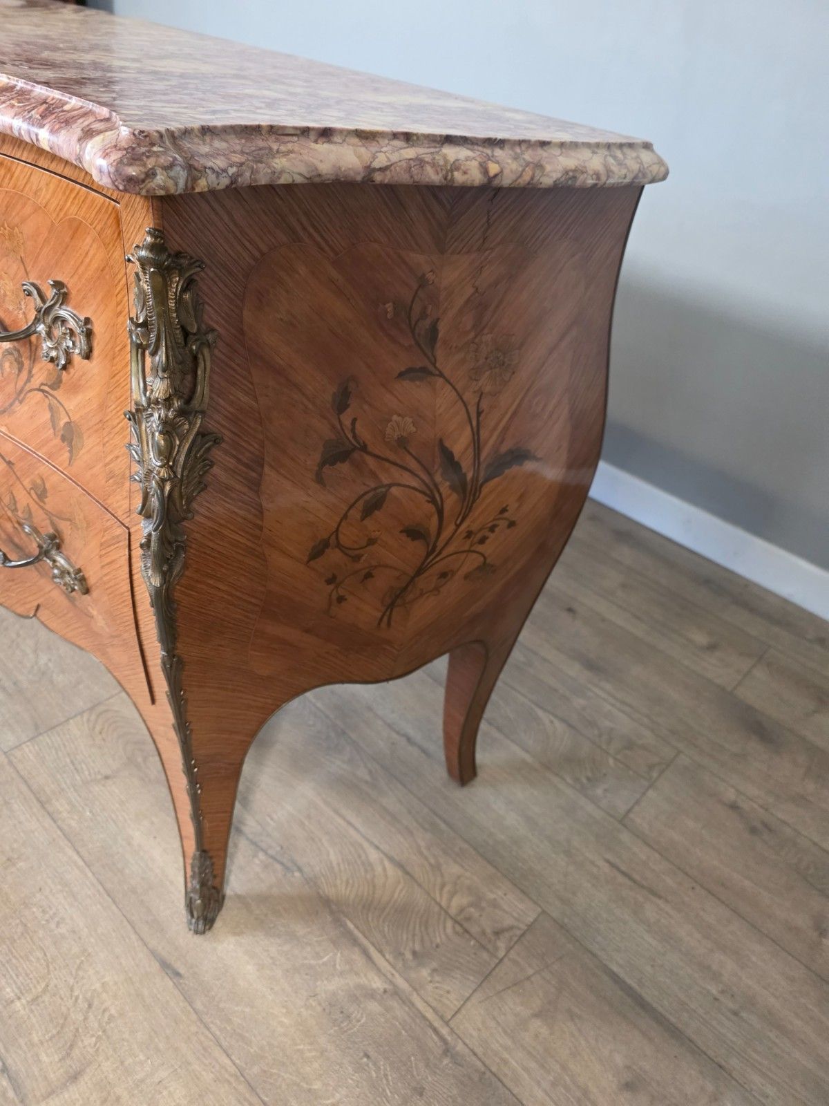 photo furniture 1920s Antique French Marble Top Commode/Chest