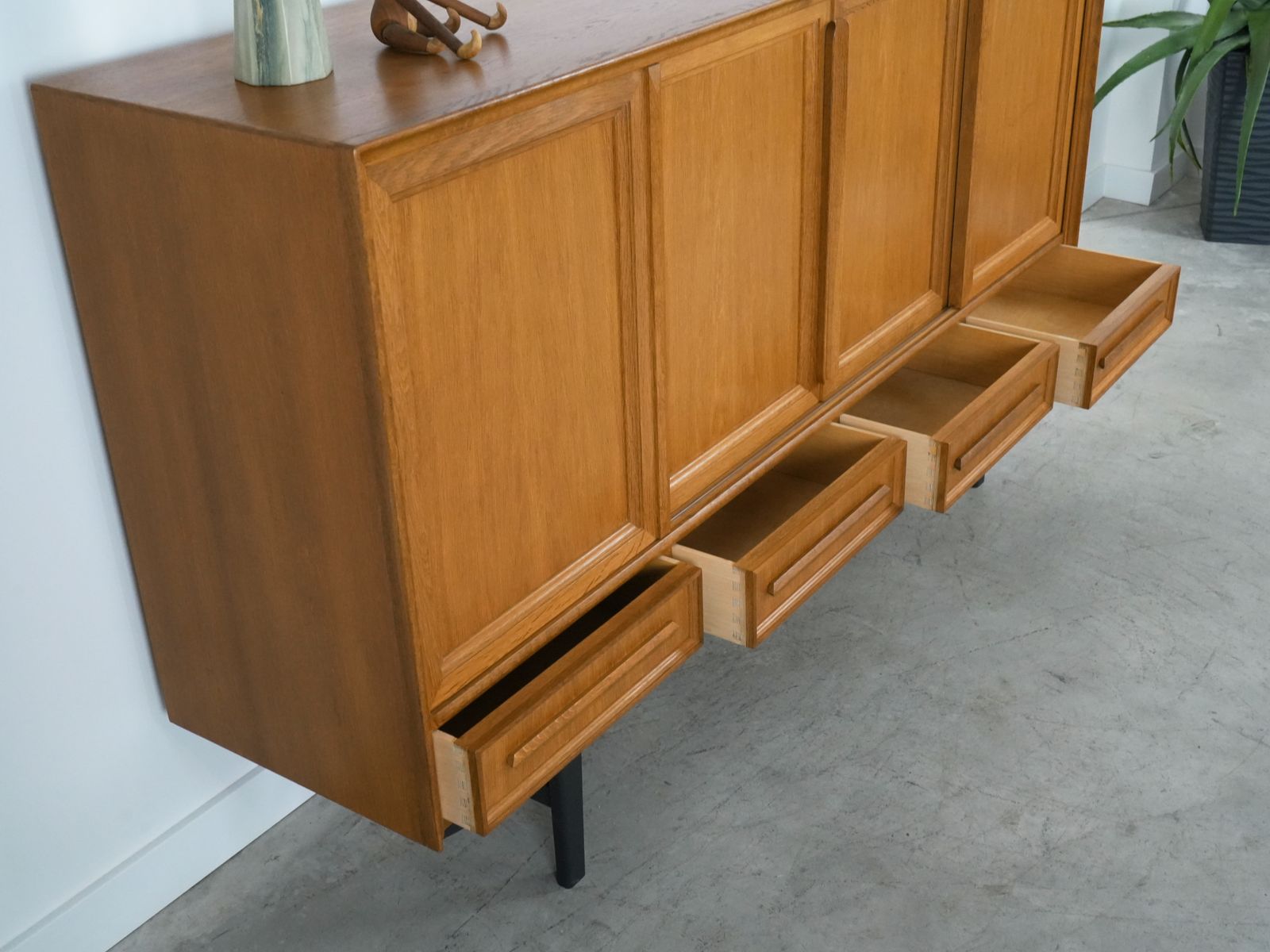 Oak Highboard Danish Design 1960s Production Denmark photo vinterior
