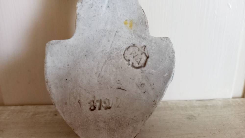photo for sale Faience Holy Water Font Stoup Sacred Heart Vintage French