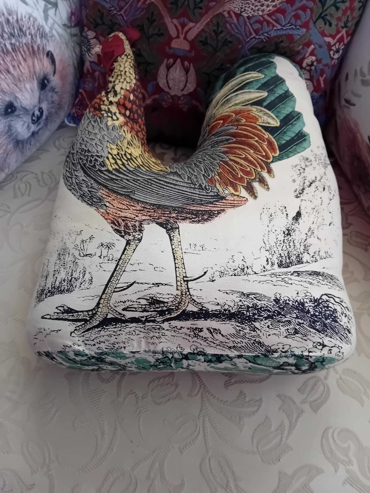 Rooster Cushion/Pillow Vintage Chicken Country Cottage Decor photo vinterior
