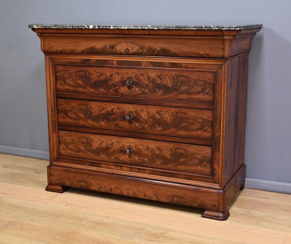 Mahogany Chest Of Drawers, Louis Philippe Style – Late 19th Century photo for sale