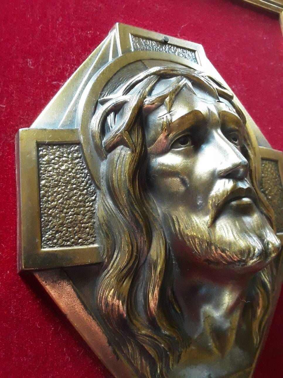 Jesus Passion Of Christ Statue A Mounted Sculpture By Louis Delaunay French Vintage photo for sale