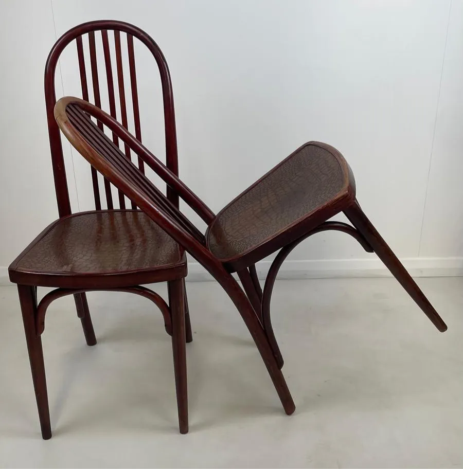 Pair Of Bentwood Chairs By Josef Hoffmann For Thonet photo Furniture