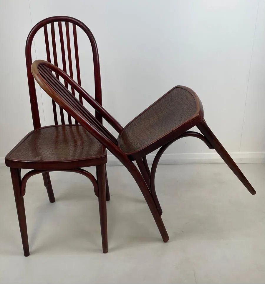 Pair Of Bentwood Chairs By Josef Hoffmann For Thonet photo 795.0