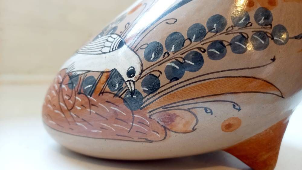 Large Vintage Tonala Owl Mexican Art Pottery Mid Century Decor photo 92.0