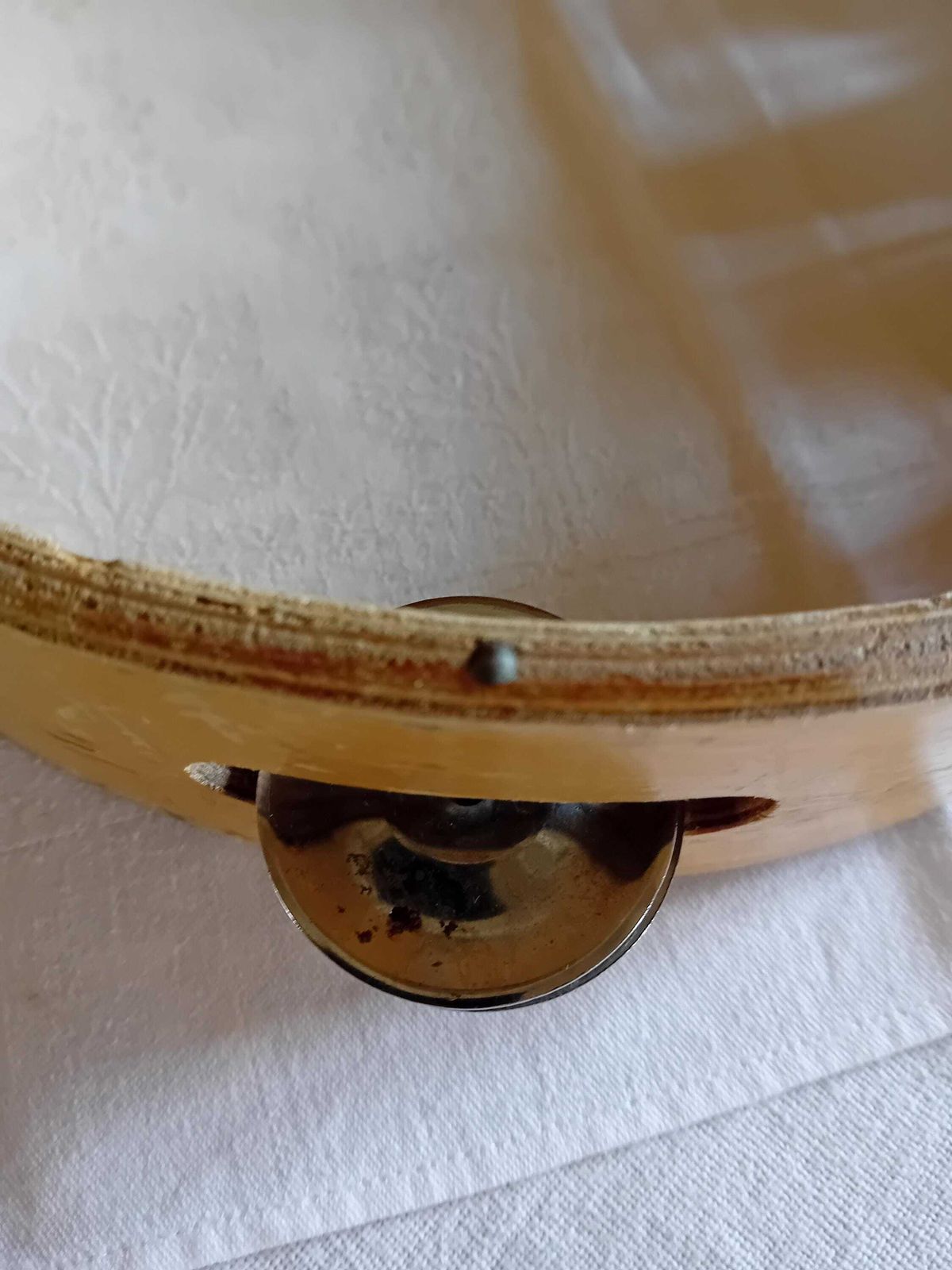 Ric Tambourine Handmade Marked Vintage Musical Percussion Instrument photo 82.0