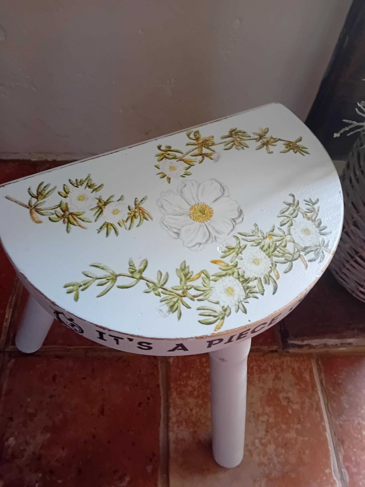 Milking Stool French Vintage Three Legged Furniture photo furniture