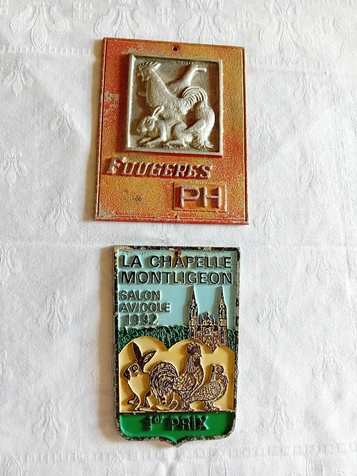 French Vintage Farm Animal Plaques Smallholders Awards photo 65.0