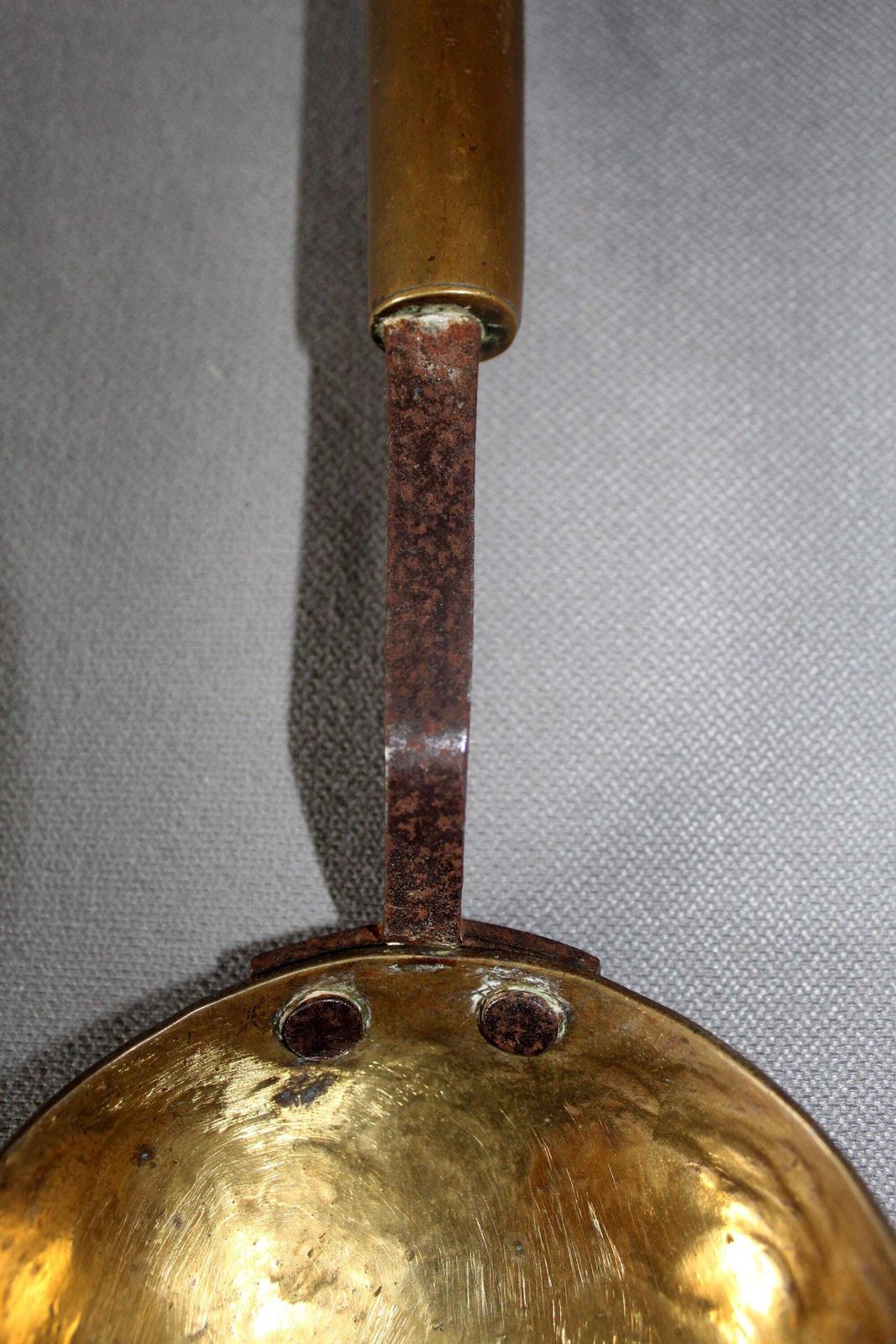 Grote Antieke Messing Schop, Handvat Van Messing En Ijzer, Ijzeren Klinknagels, Messing Graanschep, Kolenschop, Haard, Meel , Zaad  Of Voerschep, 48 Cm photo buy