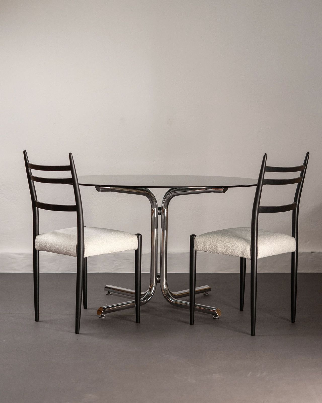 920.0 Italian Table In Glass And Chromed Steel photo