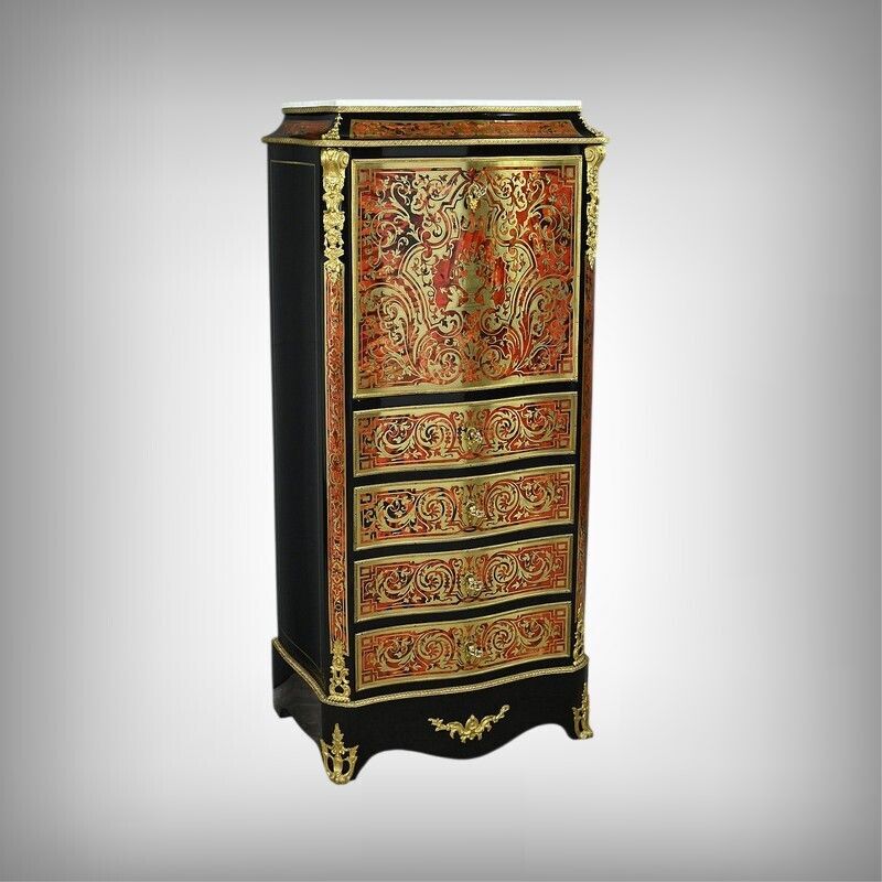 Secretary In “Boulle” Marquetry, Napoleon III Period – Mid 19th Century