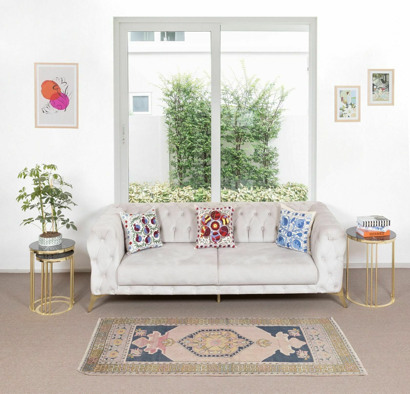 3.2x6.5 Ft Handmade Anatolian Village Rug, Tribal Style Vintage Wool Carpet photo furniture
