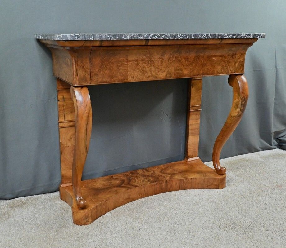 Walnut Console, Restoration Period – Early 19th Century photo Furniture