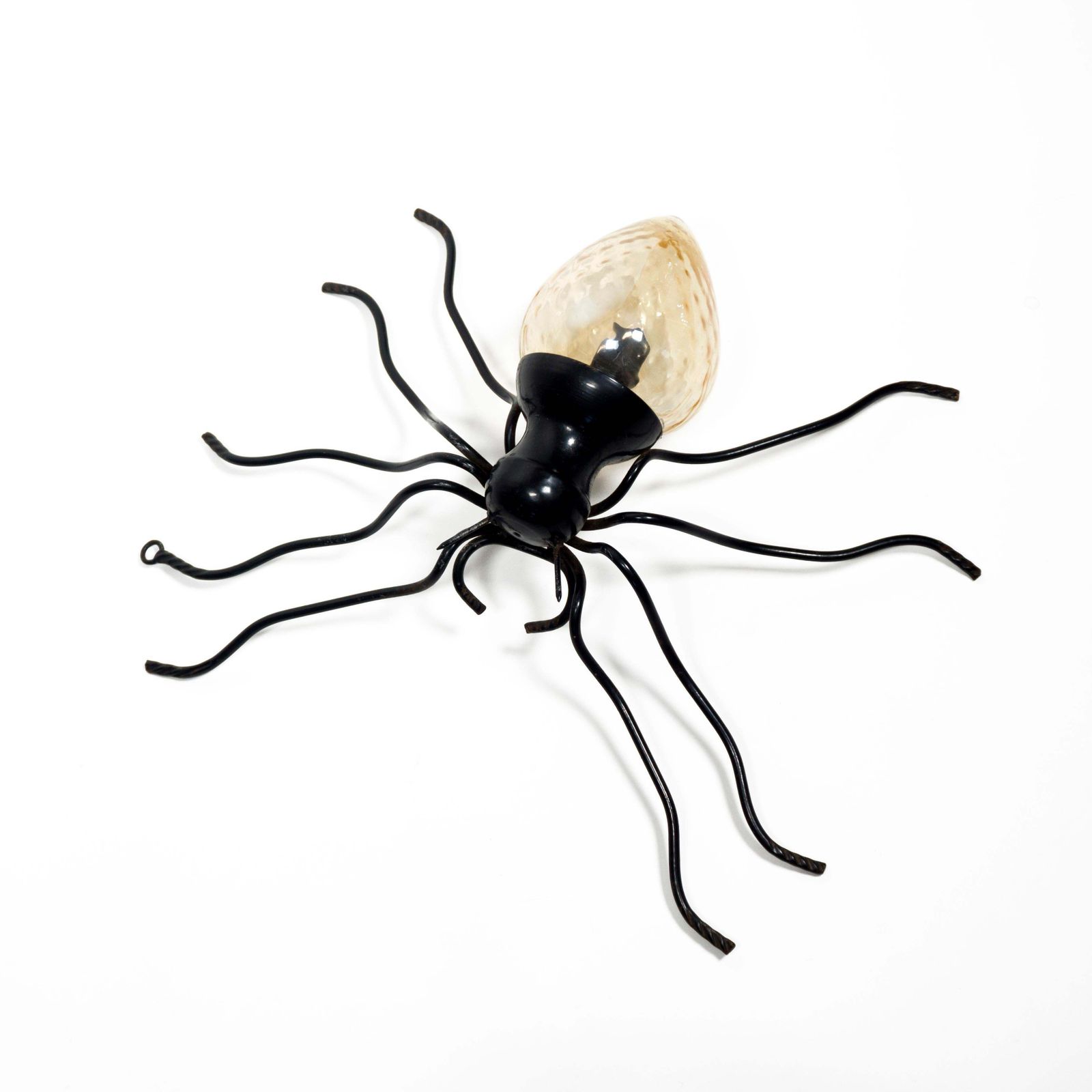 1960s Mid Century Modern Italian Murano Glass Spider Wall Lamp Sconce photo Lighting