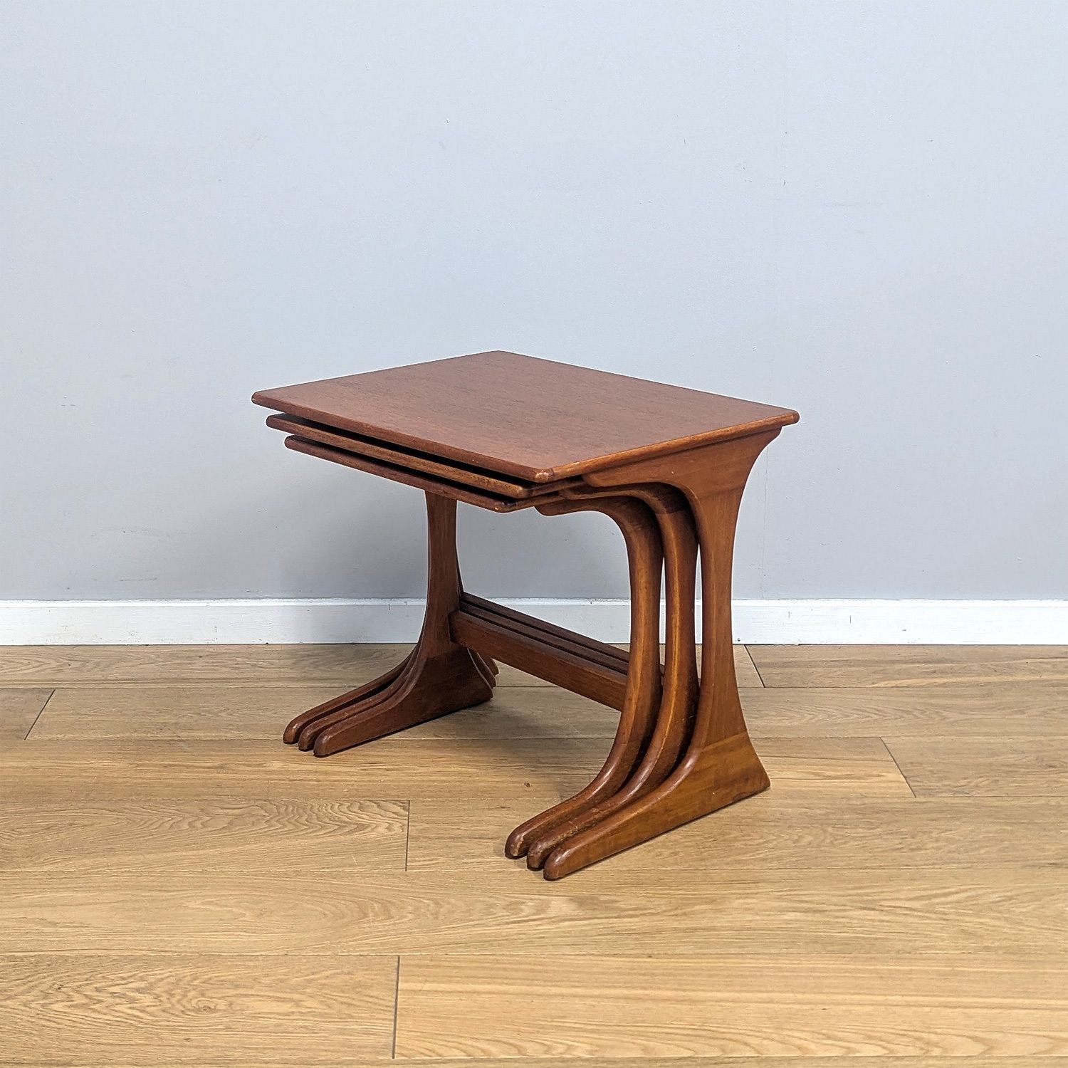 Vintage 1960s G Plan Set Of Three Teak Side Tables By Vb Wilkins photo for sale