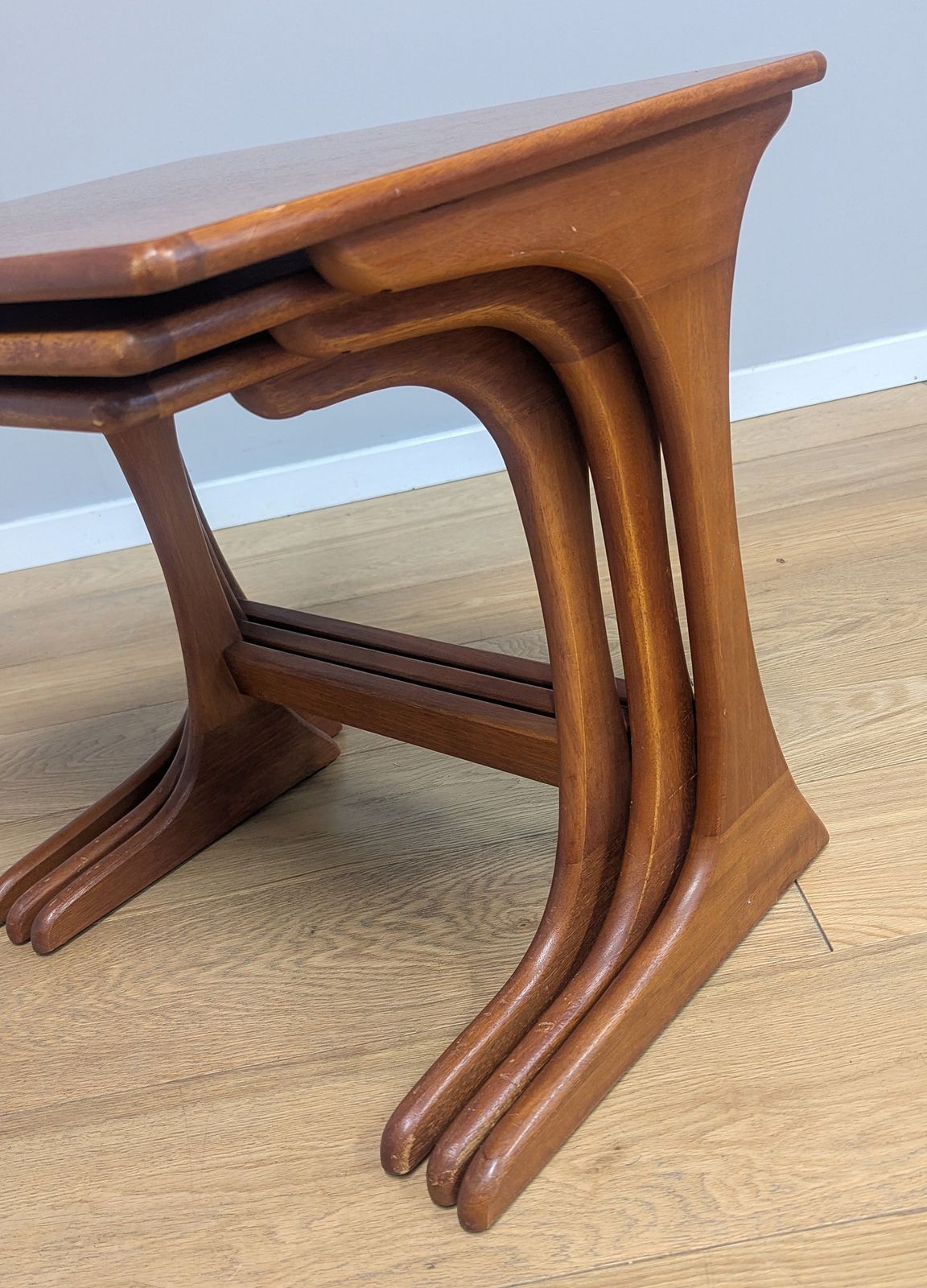 245.0 Vintage 1960s G Plan Set Of Three Teak Side Tables By Vb Wilkins photo