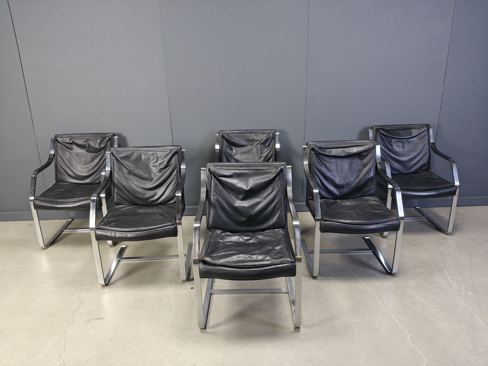 Set Of 6 Rudolf Glatzel Armchairs For Knoll Art Collection, 1980s photo vinterior