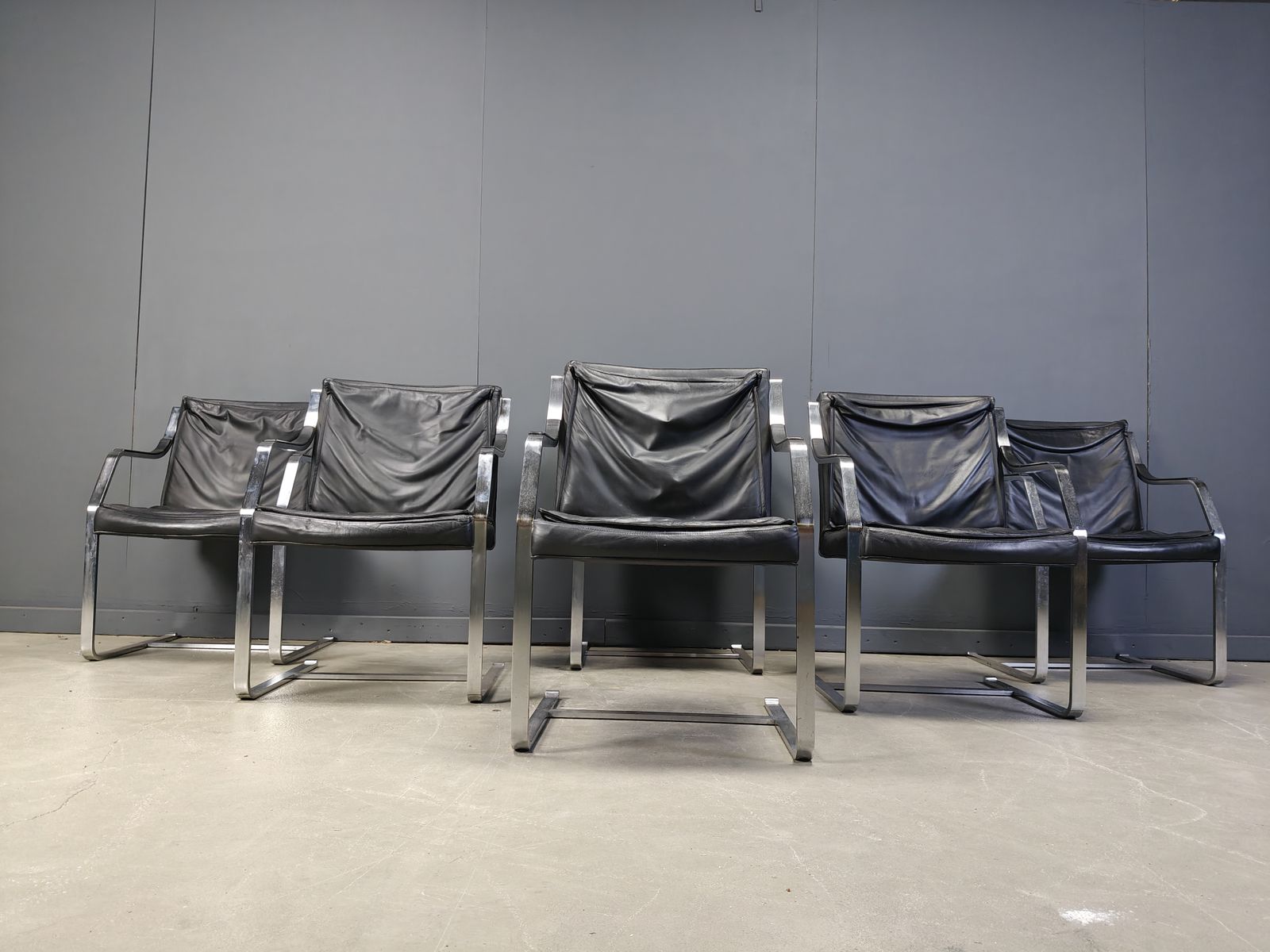 photo furniture Set Of 6 Rudolf Glatzel Armchairs For Knoll Art Collection, 1980s