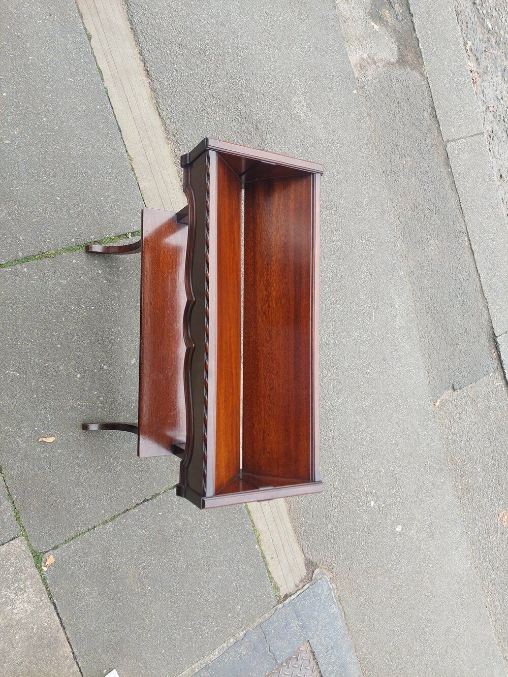 Edwardian Mahogany Two Tier Library Book Trough photo furniture
